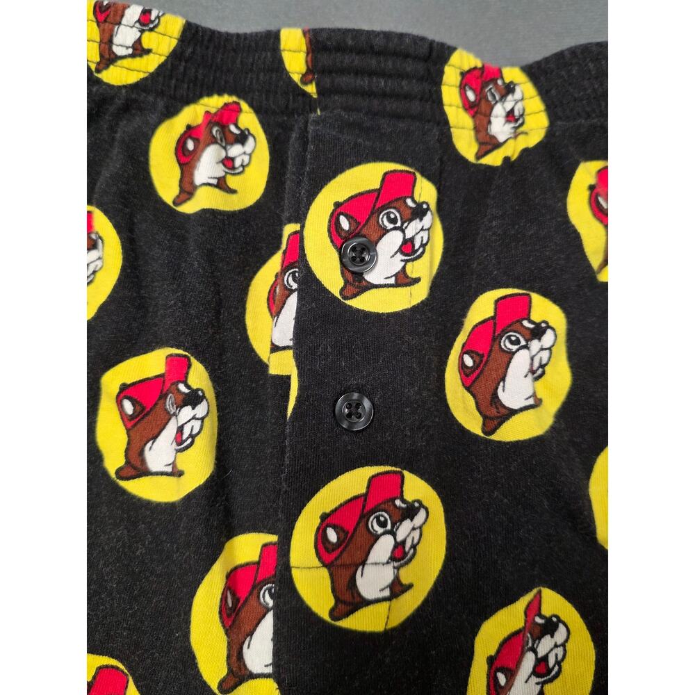 Buc-ee’s Beaver Logo Boxer Shorts Unisex Medium Black Lounge Sleep Shorts - Picture 4 of 7
